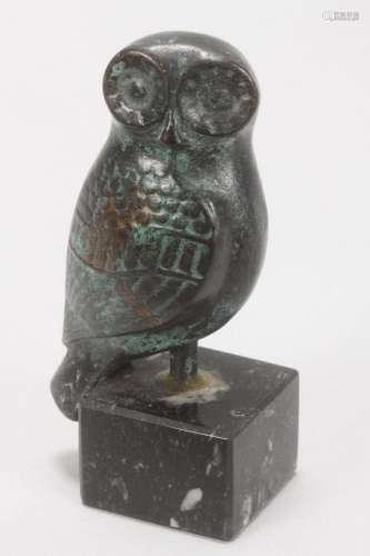 Bronze Owl Paperweight,