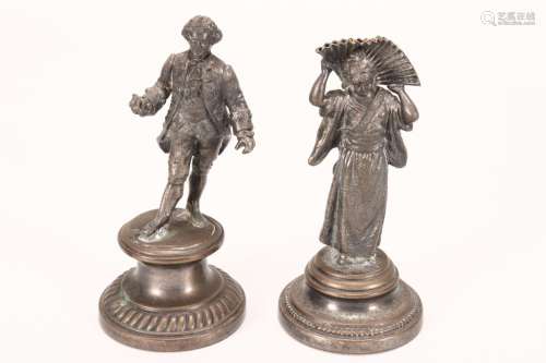 Two Small Spelter Figures,