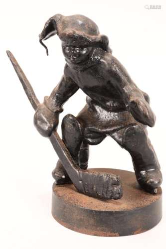 Russian Cast Iron Ice Hockey Figure,