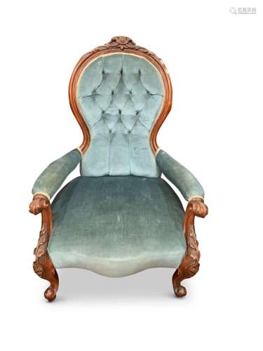 Victorian Grandfather Chair,