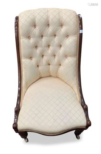 Victorian Walnut Nursing Chair,