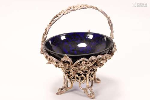 19th Century Silver Plate Sweets Basket,