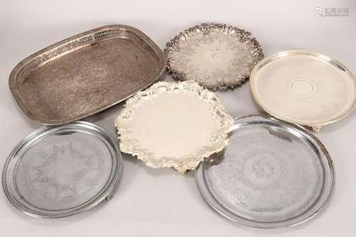 Quantity of Silver Plate Trays,