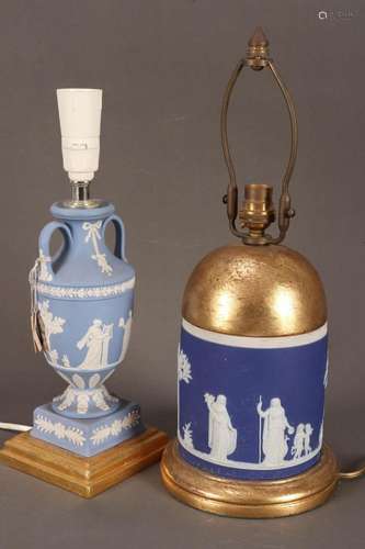 Two Jasper Ware Lamps,