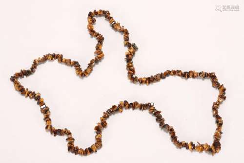 Tigers Eye Beaded Necklace,