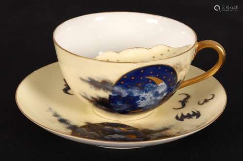 Late Victorian `Moonlady` Cup and Saucer,