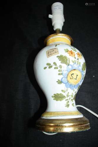 Majolica Porcelain Table Lamp,