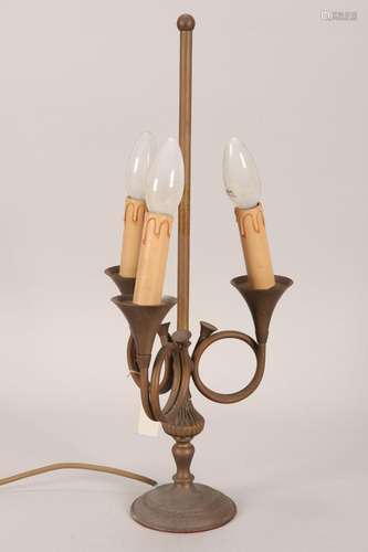 Brass Three Branch Lamp,