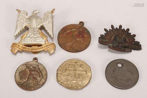 Six Assorted Badges and Medallions,