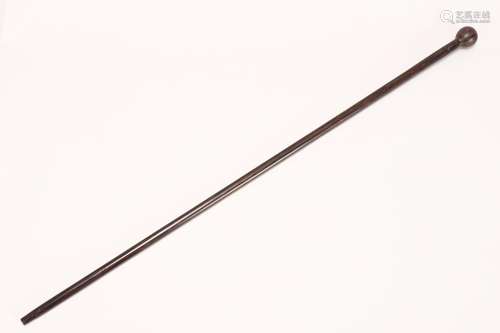 Turned Ebony Walking Stick,