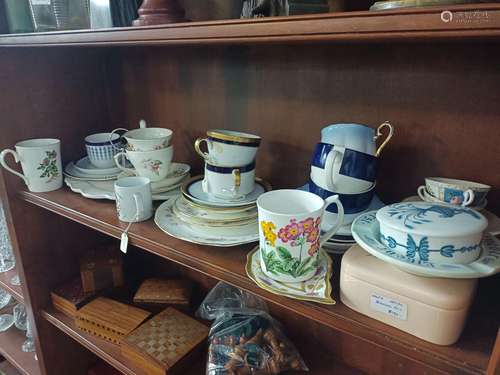 Shelf of Assorted Porcelain,