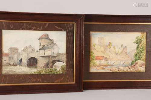 Two Framed Watercolour Works Signed E.Boulton,