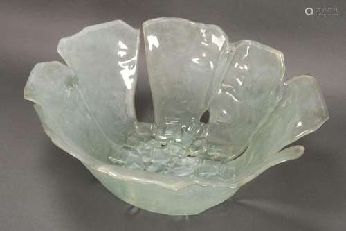 Large Contemporary Glass Bowl,