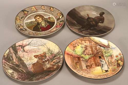 Four Royal Doulton Porcelain Cabinet Plates,