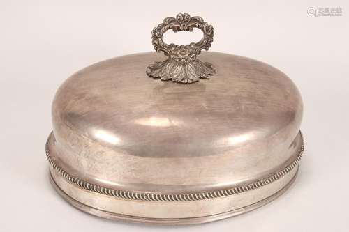 Large Silver Plate Cloche,