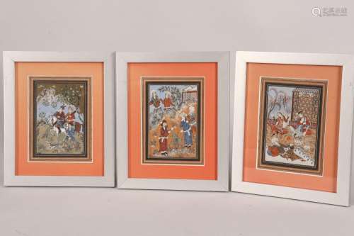 19th Century Persian Framed Works on Paper,