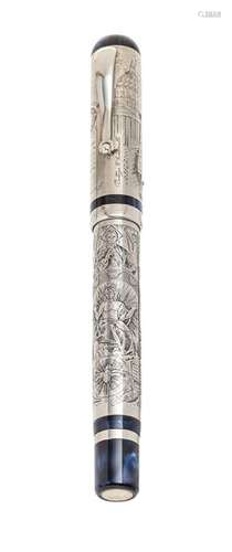 MONTEGRAPPA FOUNTAIN PEN “VATICAN PAPAL”, 2000. Body in embo...