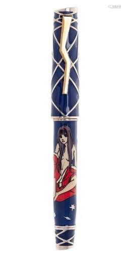 OMAS STOLOGRAPHIC PEN, LIMITED EDITION “MIKU” Enamel body in...