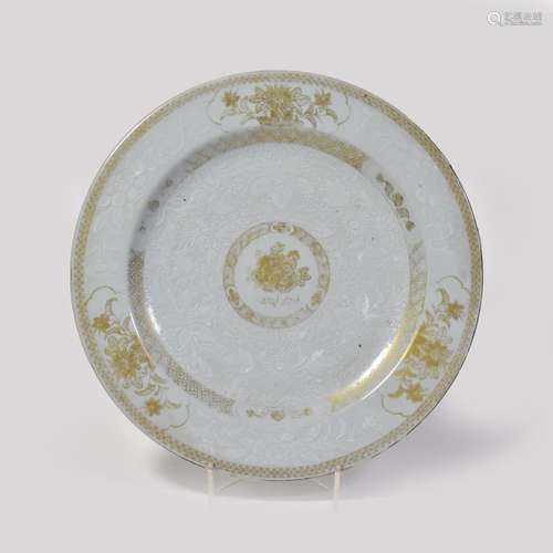 A CHINESE PORCELAIN `BIANCO-SOPRA-BIANCO` CHARGER, QING DYNA...