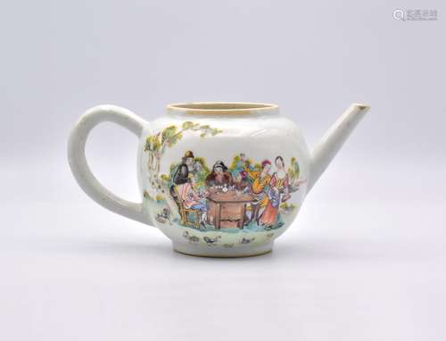 A VERY RARE CHINESE ‘FAMILLE-ROSE’ PORCELAIN TEAPOT, QING DY...