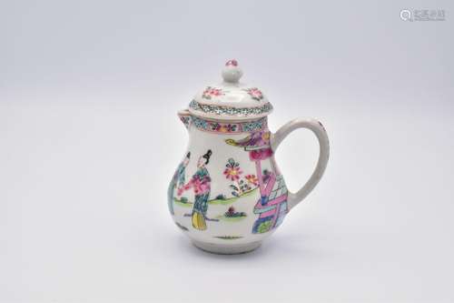 A CHINESE EXPORT ‘FAMILLE-ROSE’ PORCELAIN CREAM JUG AND COVE...