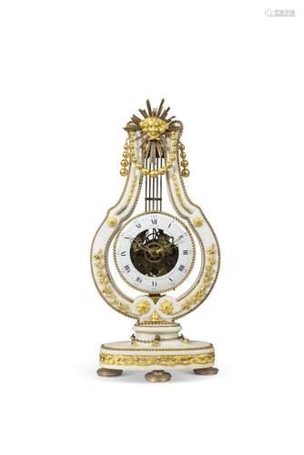 PENDULE LYRE D'ÉPOQUE LOUIS XVISIGNATURE DE JOSEPH-SIMON COU...