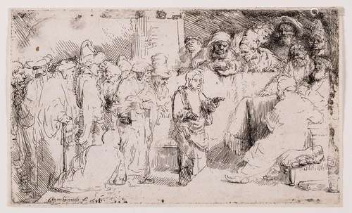 ‡ REMBRANDT VAN RIJN (DUTCH 1606-1669), CHRIST DISPUTING WIT...