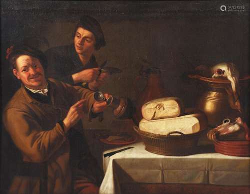 FOLLOWER OF PIETER AERTSEN, A TOPPER IN A TAVERN