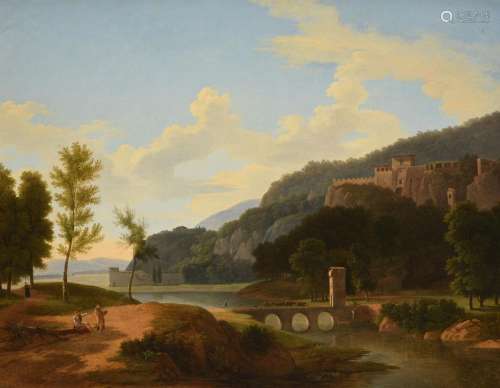 JEAN-VICTOR BERTIN (FRENCH 1767-1842), A WOODED RIVER LANDSC...