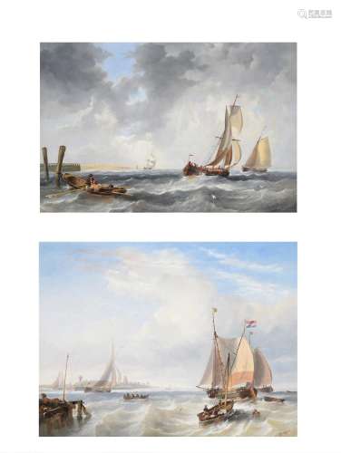 JOHN WILSON CARMICHAEL (BRITISH 1800-1868), FISHING OFF THE ...