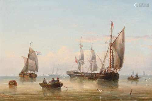 HENRY REDMORE (BRITISH 1820-1887), SHIPPING OFF THE COAST