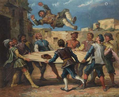 RODRIGO DE LOSADA (SPANISH 19TH CENTURY), THE TRAMPOLINE