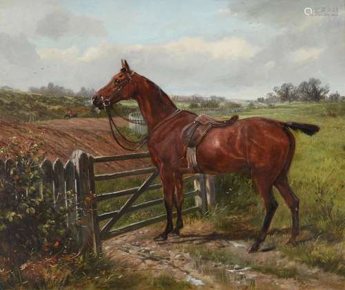 JOHN ALFRED WHEELER (BRITISH 1821-1903), A SADDLED BAY HUNTE...