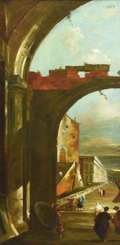 FOLLOWER OF FRANCESCO GUARDI, A SET OF FOUR VENETIAN CAPRICC...