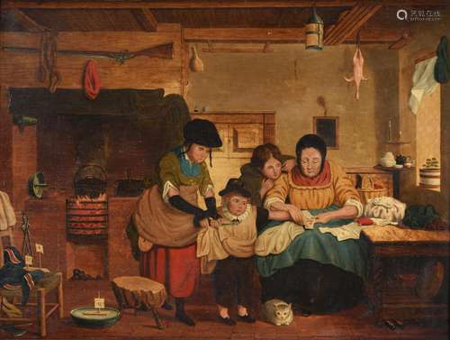 ENGLISH PRIMITIVE SCHOOL (19TH CENTURY), NURSING THE WOUND