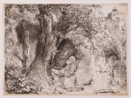 ‡ REMBRANDT VAN RIJN (DUTCH 1606-1669), SAINT FRANCIS BENEAT...