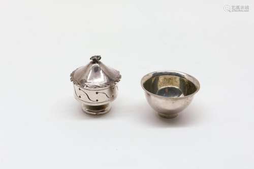 Zilveren miniaturen, terrine en spoelkom
