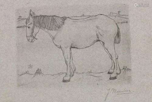 Mankes Jan, (1889-1920) ets, staandpaard