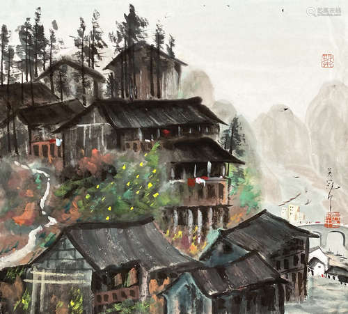 吴冠中风景