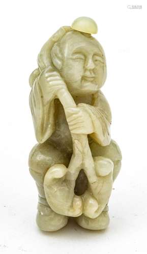 Chinese Chinese Jade Carving Of Boy, Snuff Bottle C. 19th.c....