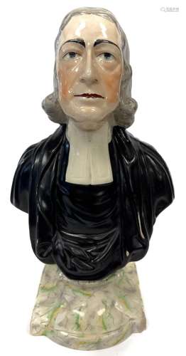 Staffordshire Staffordshire Pottery Bust Of Reverend John We...