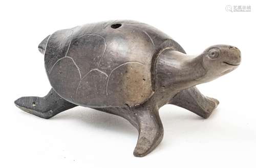 Turtle Form Turtle Form Pottey Water Dropper, Signed H 5`` W...