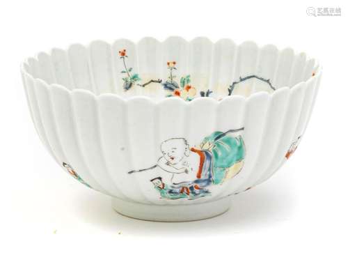 Chinese Chinese Hand Painted Bowl C. 19th.c., H 3.5`` Dia. 7...