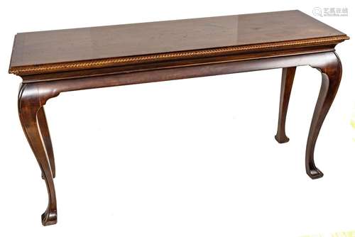 Queen Anne Style Mahogany Sofa Table, 20Th C, H 32", L ...