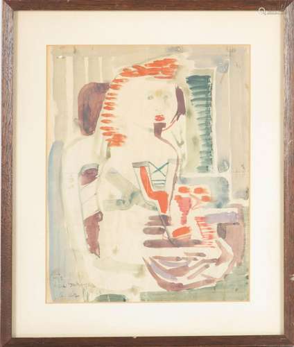 Jankel Adler Jankel Adler (Polish, 1895-1949) Watercolor On ...