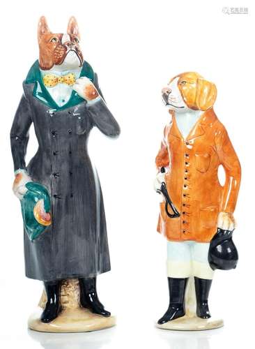 Pair of Italian Porcelain "Doctor Boxer" And Maste...