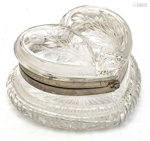 Brilliant Period Brilliant Period Cut Glass Heart Shape Box ...