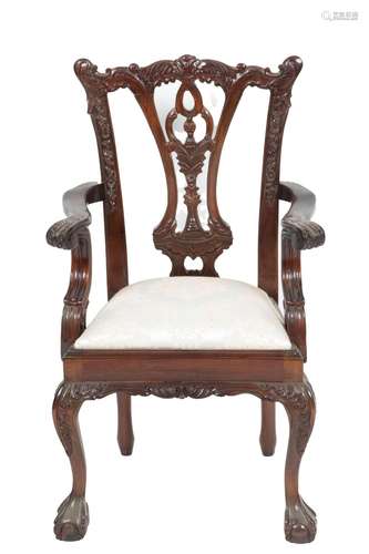 Chippendale Style Chippendale Style Mahogany Child`s Arm Cha...