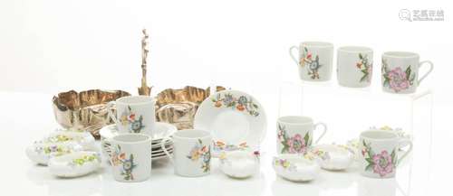 Rosenthal Demi Tasse Cups And Saucers "Le Jardin` By Do...