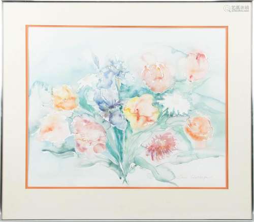 Elaine Schaitberger, Watercolor On Paper, H 20", W 25&q...